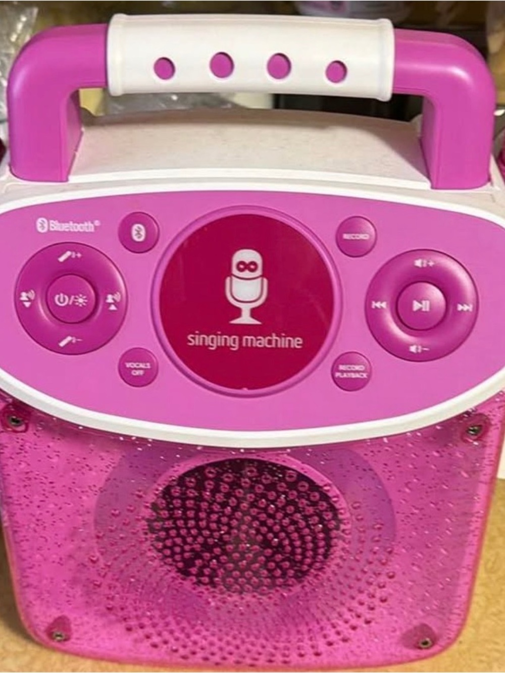 Portable Bluetooth Karaoke Speaker - Pink